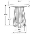Touhy Round Solid Wood End Side Table Natural Mango