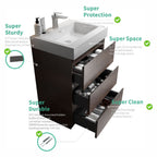 Alice - Bathroom Vanity With Large Storage, Freestanding