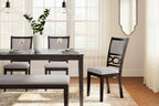 Langwest - Dining Room Table Set (Set of 6) - Brown