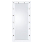 Zayan 32 x 71 Inch Floor Mirror LED Lighting White Gloss