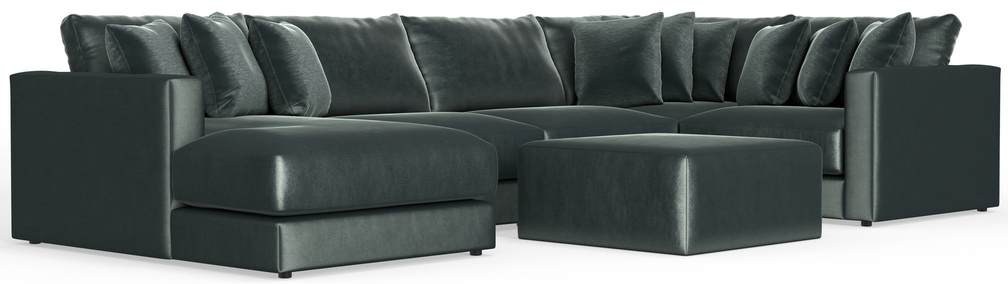 Remington - Modular Sofa And Cocktail Ottoman - Pine