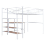 Loft Bed With Desk And Lateral Storage Ladder