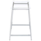 Jovani Acrylic Backless Counter Stool Chrome (Set of 2)