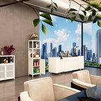 Storage Cabinet With Tall Tower, Multifunctional For Bathroom