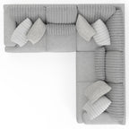 Logan - Upholstered Sectional With Comfort Coil Seating And Accent Pillows Included