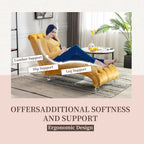 Chaise Lounge Indoor, Button Tufted Upholstered Chaise Lounge Chair With Pillow