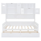 Daybed With All-In-One Cabinet And Shelf