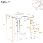 Bathroom Vanity With Sink Combo, Storage Cabinet, Freestanding Set With 3 Drawers & Soft Closing Doors