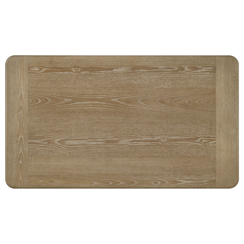 Adina Rectangular Wood Coffee Table Distressed Light Brown
