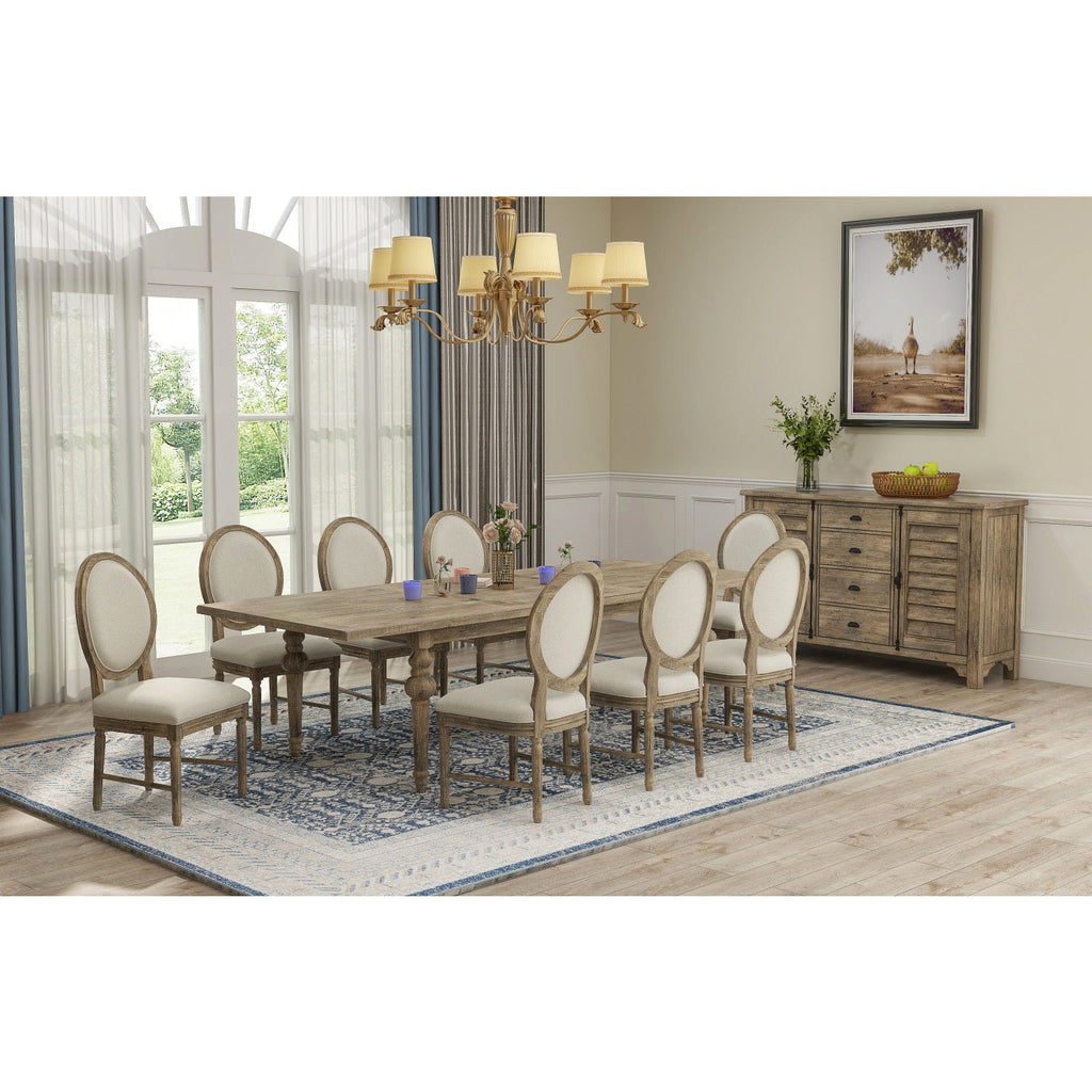Upholstered Dining Chairs (Set of 2) - Brown
