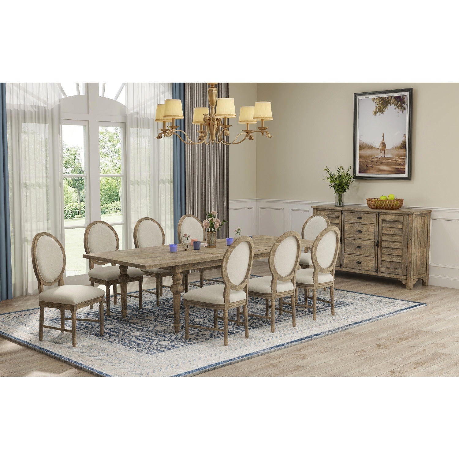 Upholstered Dining Chairs (Set of 2) - Brown