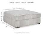 Stupendous - Oversized Accent Ottoman - Alloy