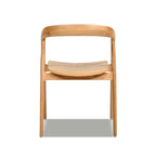 Simeon - Scandinavian Sculpted Dining Chair - Warm Natural Brown
