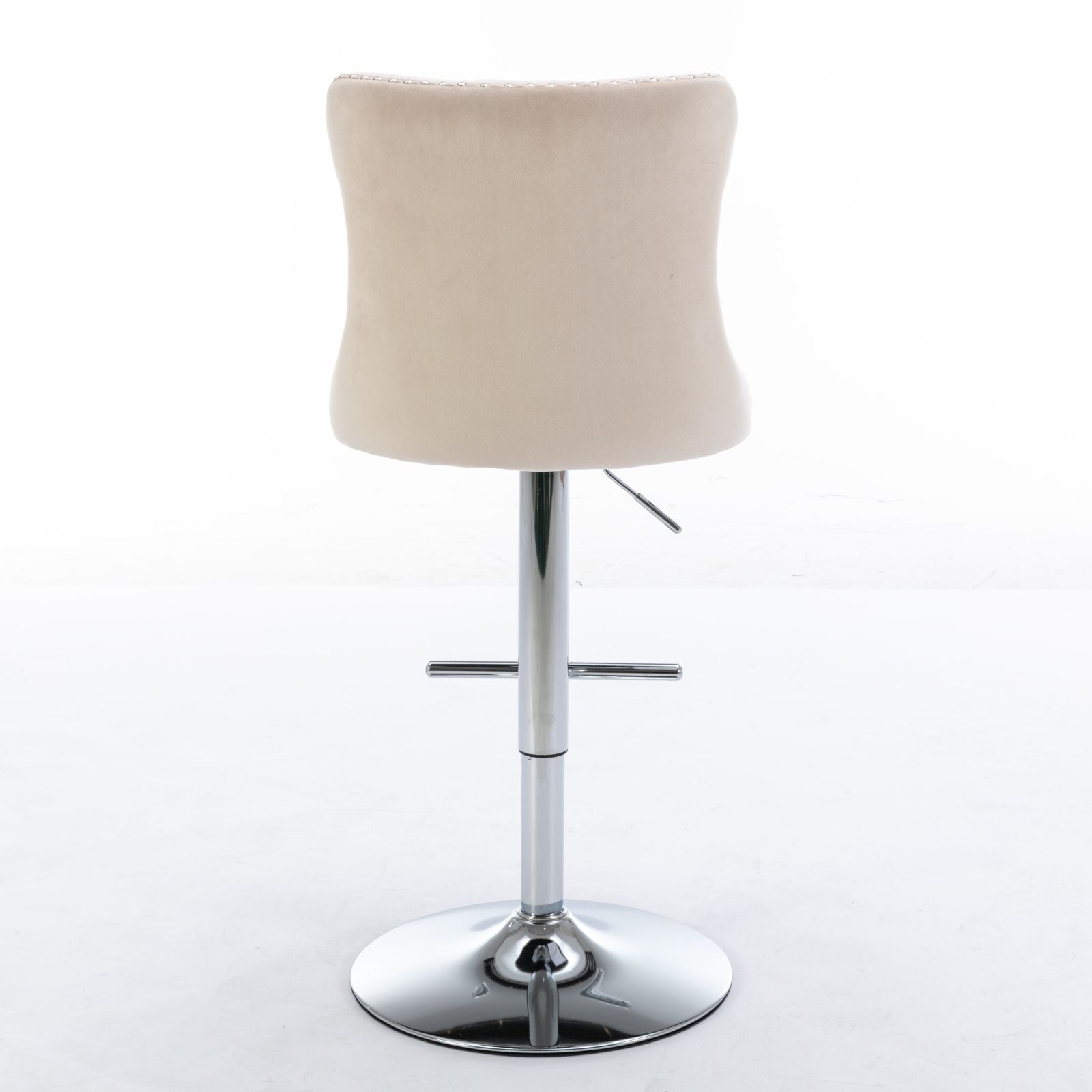 Swivel Barstools Adjusatble Seat Height From 25-33", Modern Upholstered Base Bar Stools With Backs Comfortable Tufted For Home Pub And Kitchen Island (Set of 2)