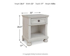 Robbinsdale - One Drawer Night Stand - Antique White
