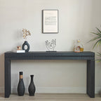 Modern Rustic Wood Table, Rectangular Living Room Center Table With Floating Top Design