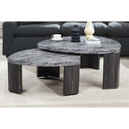 Triangle Nesting Coffee Table Set (Set of 2) - Gray