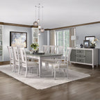 Katia - Arm Chair (Set of 2) - Light Gray Linen & Weathered White