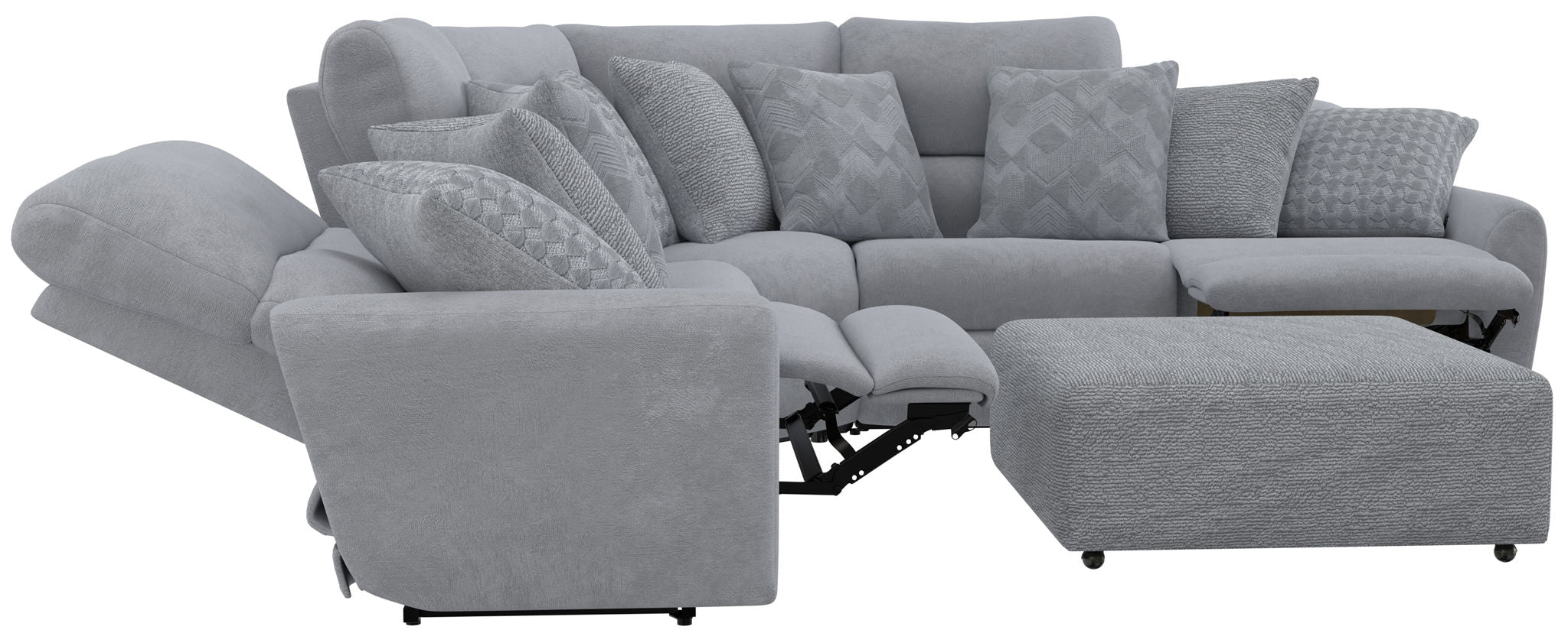 Majesty - Deep Seating Power Reclining Sectional And Ottoman
