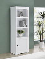 Laughlin 4-shelf Engineered Wood Media Tower White