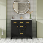 Bathroom Vanity With Sink Combo Set, Modern Bathroom Cabinet With 4 Drawers