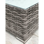 6 Person Wicker Seating Group With Premium Cushions - Gray Mix