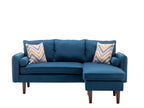 Mia - Sectional Sofa Chaise With USB Charger And Pillows