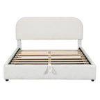Upholstered Platform Bed With Hydraulic Storage System