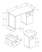 Computer Desk, Home Office, Laptop, Left, Right Set-Up, Storage Drawers, Work, Contemporary, Modern