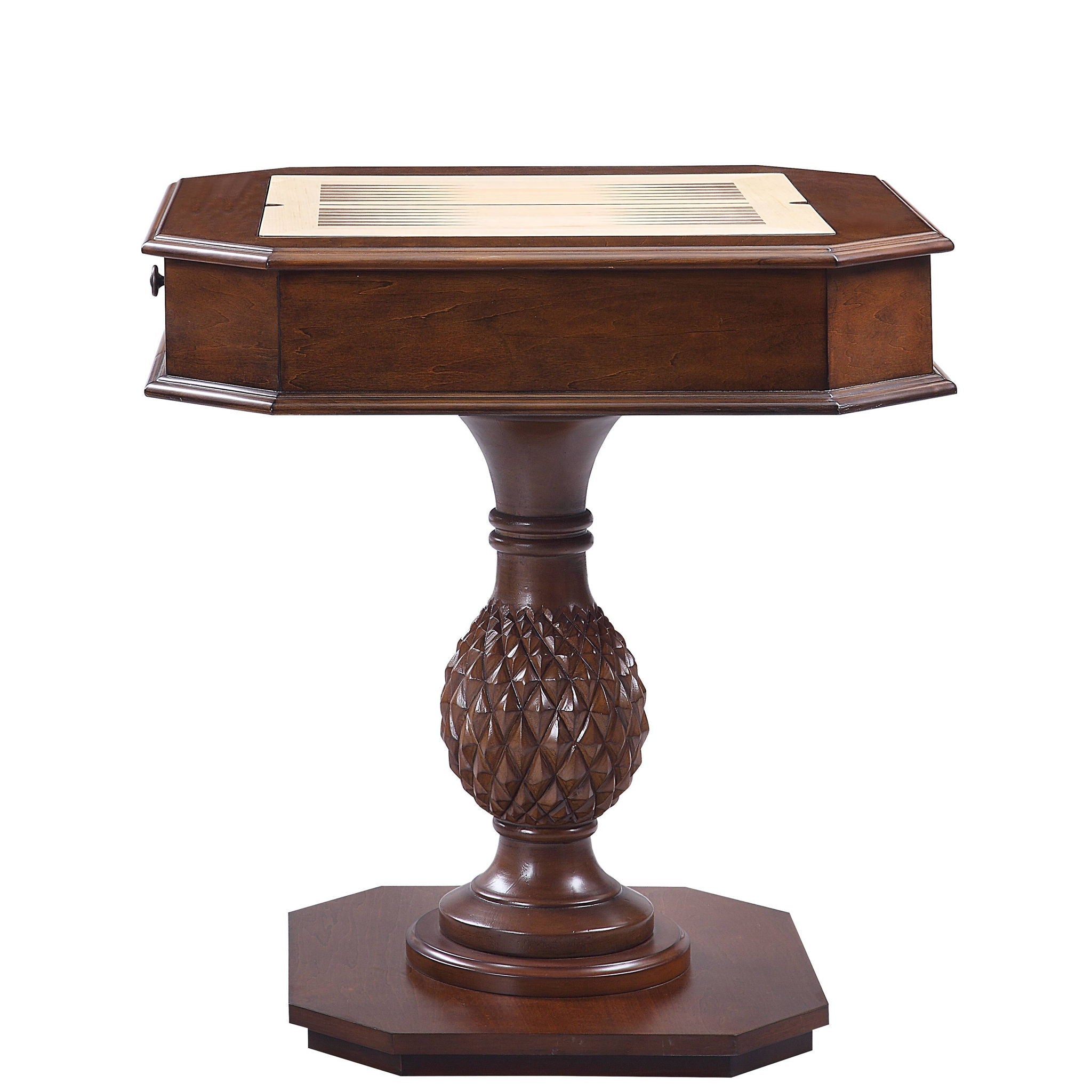 Bishop - Reversible Chess Checker Game Table With Game Tray (Chess Fingures Not Included) - Cherry