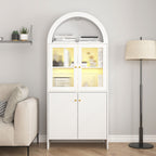 Modern Tech Inspired Dome Cabinet With LED Lighting