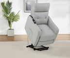 Dayes Upholstered Power Lift Recliner Chair Light Grey
