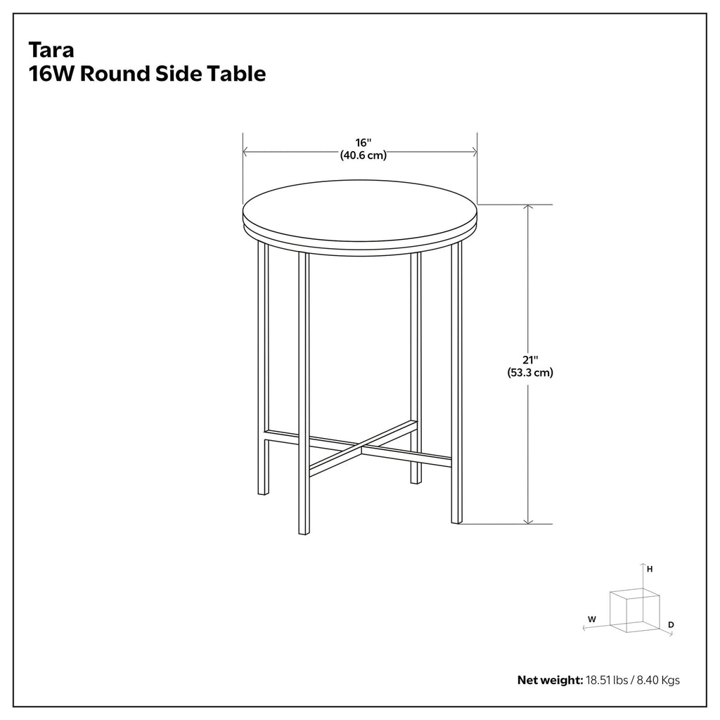 Tara - Side Table - Gold