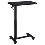 Westpark Pneumatic Adjustable C-Shape Side Table with Casters Black
