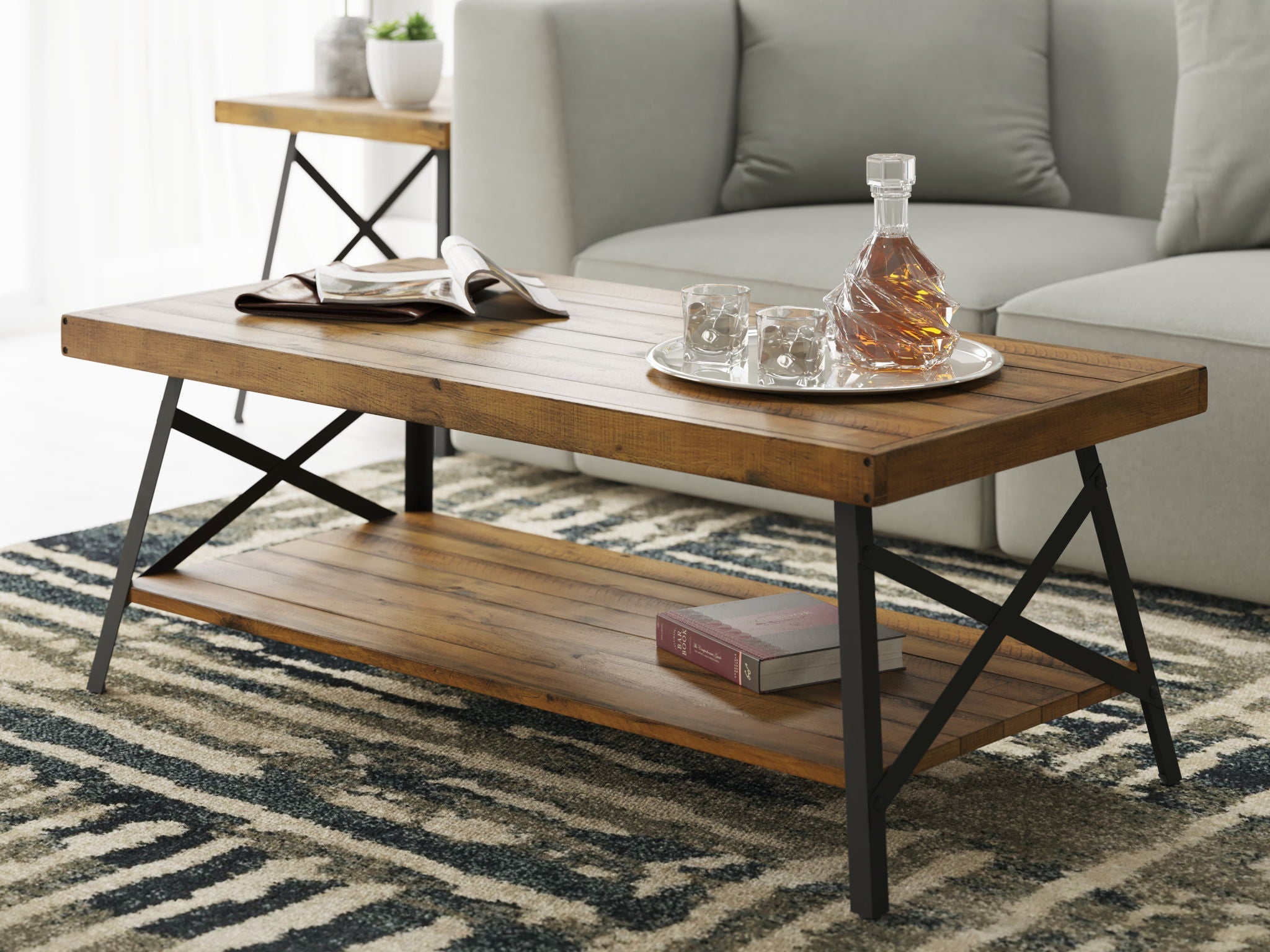 Modern Rustic Style Coffee Table