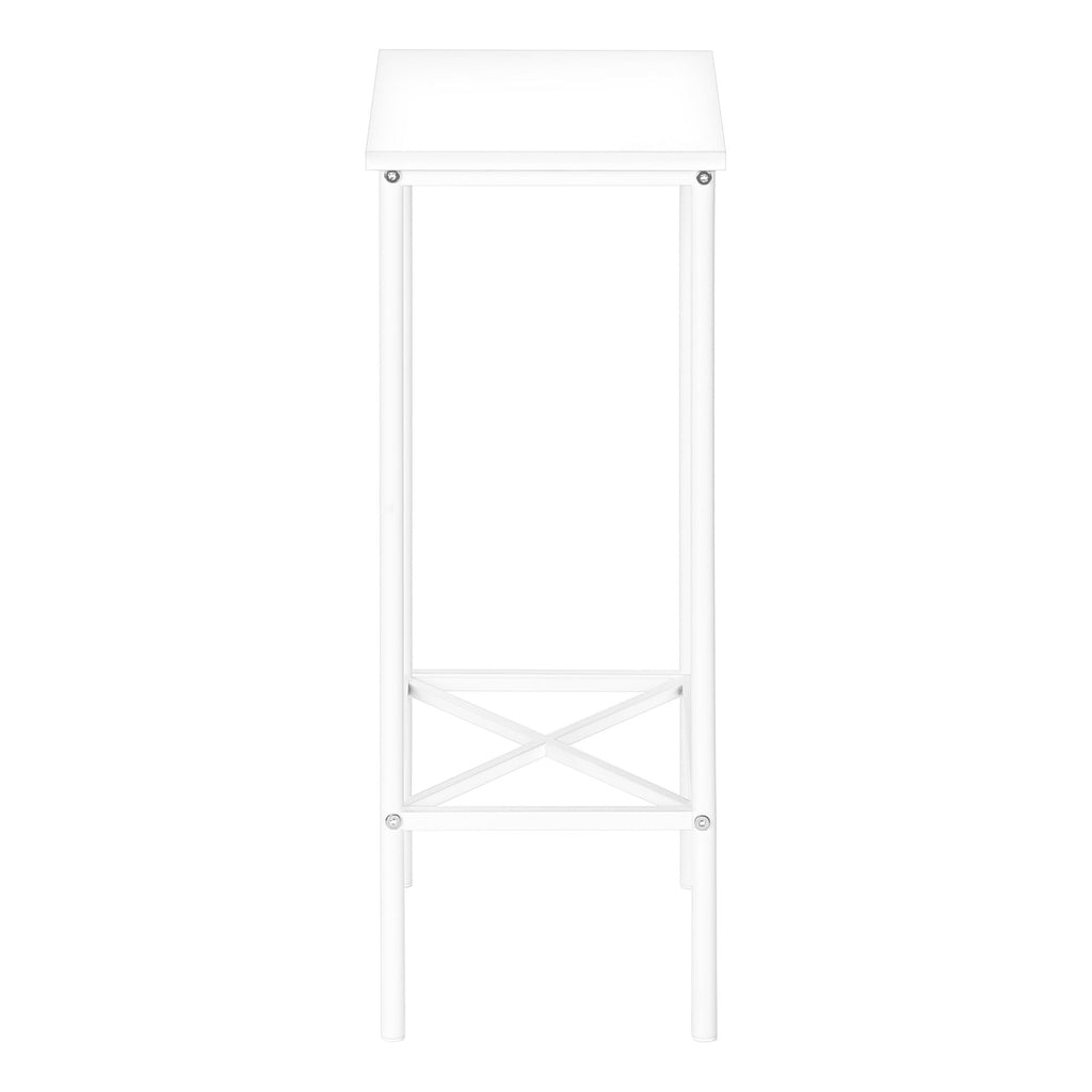 Accent Side Table, Narrow, Small, 2 Tier, Contemporary & Modern