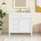 Bathroom Vanity With Top Sink, 2 Drawers And Tip Out Drawer