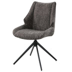 Malika - Side Chair With Swivel (Set of 2) - Brown Chenille
