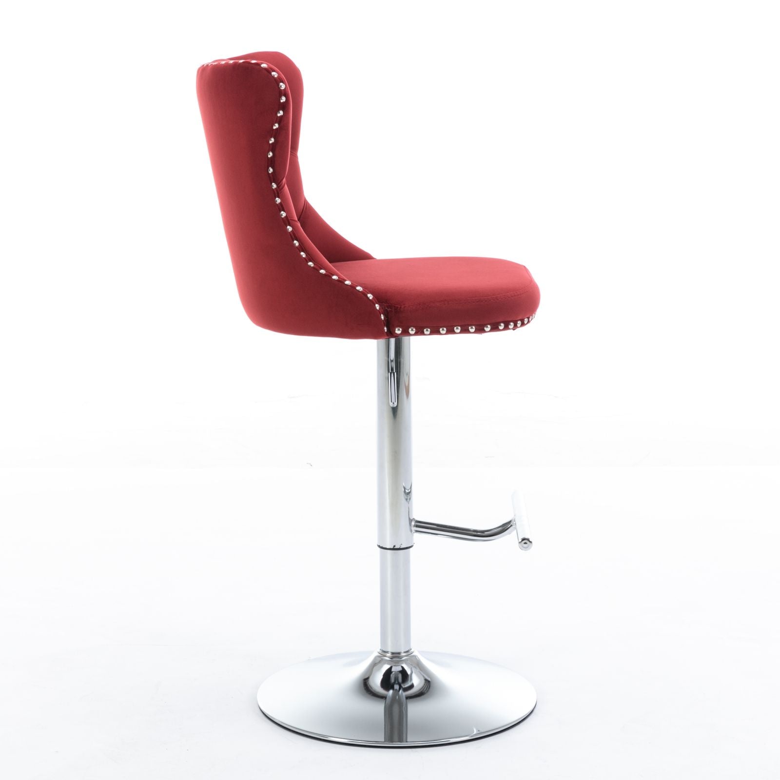 Swivel Barstools Adjusatble Seat Height From 25-33", Modern Upholstered Base Bar Stools With Backs Comfortable Tufted For Home Pub And Kitchen Island (Set of 2)