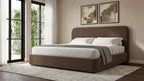 Anders Upholstered Eastern King Storage Lift Platform Bed Chocolate