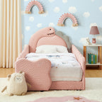 Cute Dinosaur Shaped Bed With Safety Guardrail, Toddler Frame