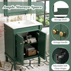 Bathroom Vanity With Top Sink, 2 Tier Storage Cabinet