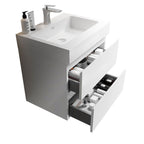 Alice - Bathroom Vanity With Large Storage, Sink, Wall Mounted