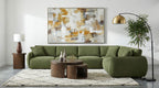 Elysia 6-piece Chenille Upholstered Modular Sectional Sofa Green