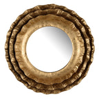 Round Wall Mirror With Metal Frame, Accent Mirror For Living Room - Gold