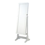 Yvonne Cheval Mirror with Jewelry Storage Dove Grey