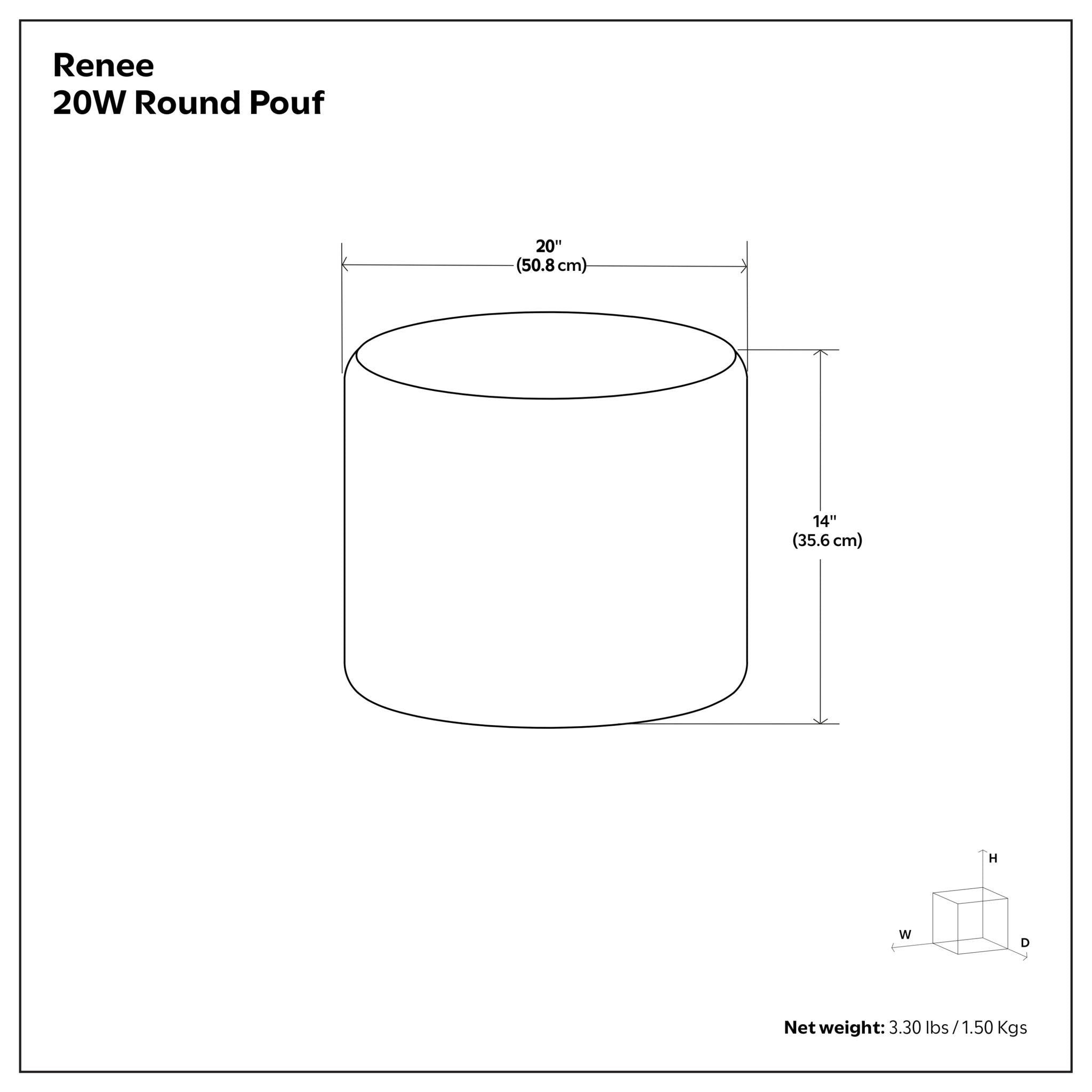 Renee - Handcrafted Round Pouf