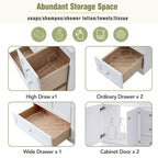 Shaker Free Standing Bathroom Vanity Cabinet With Sink, Soft Close Drawers, Soft Close Doors