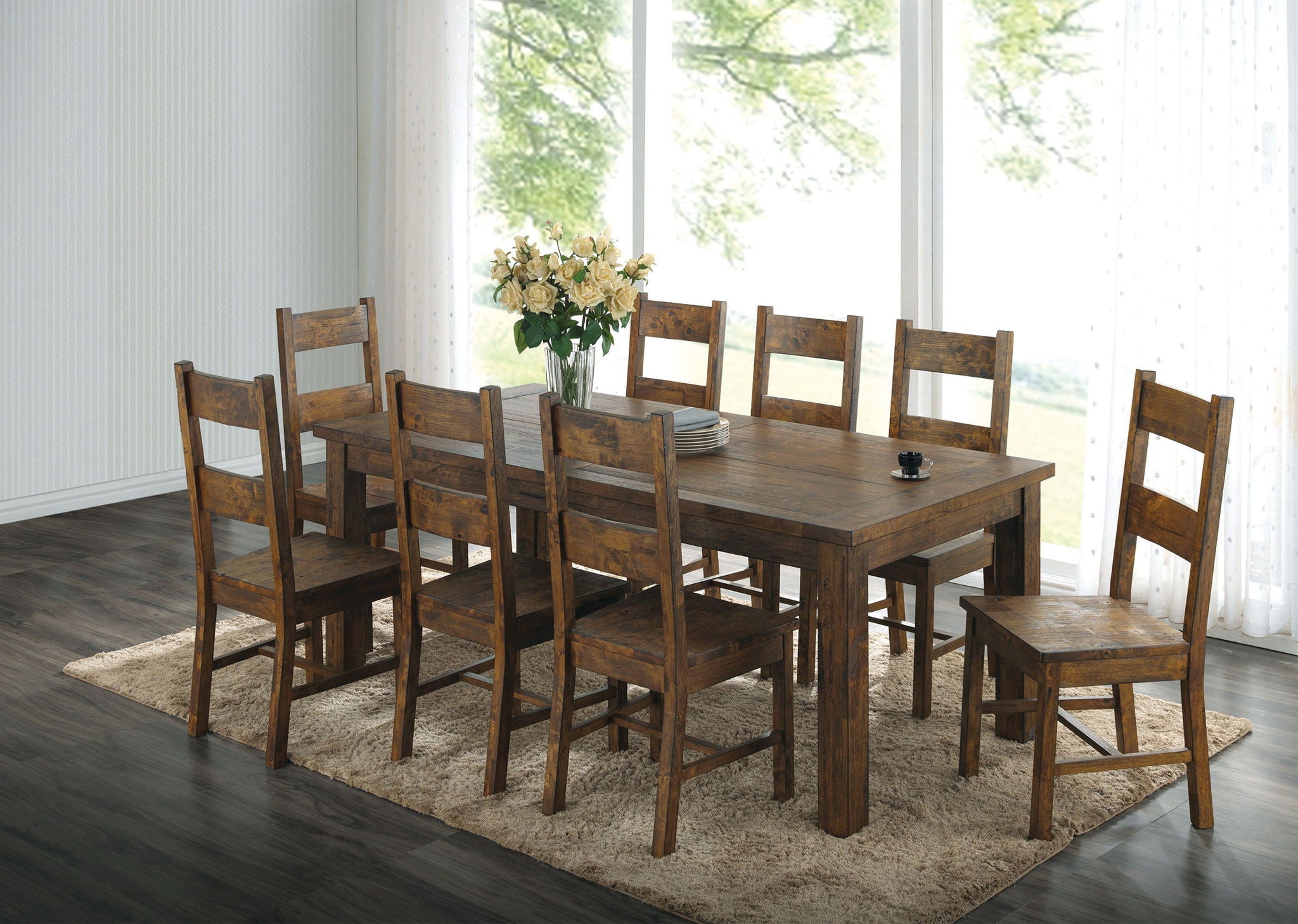 Coleman Dining Side Chair Rustic Golden Brown (Set of 2)