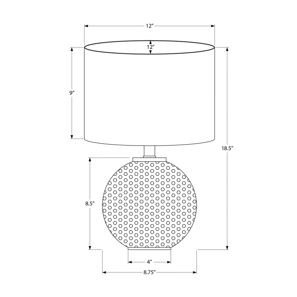 Lighting, Table Lamp, Modern - Gray / Cream